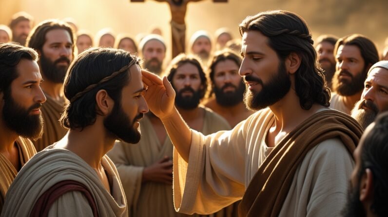 Leonardo Phoenix 10 Jesus gently touching a blind mans eyes wi 3