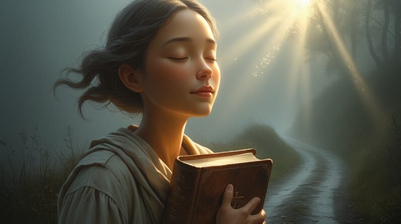Leonardo Phoenix 10 Realistic painting of a serene believer wi 3
