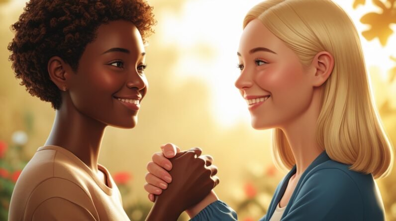Leonardo Phoenix 10 Two individuals with diverse skin tones an 3