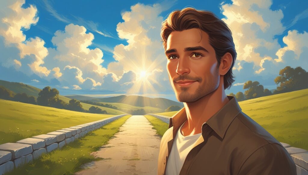 Leonardo Phoenix 10 a Christian man with a strong jawline brow 0