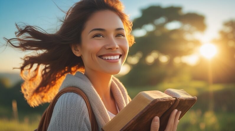 Leonardo Phoenix 10 a joyful Christian with a warm smile and b 1