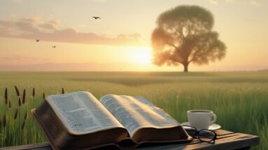 Find Strength in Every Season – Bible Verse of the Day Reflection 5 Leonardo Phoenix 10 serene sunrise over a vast quiet field of 1