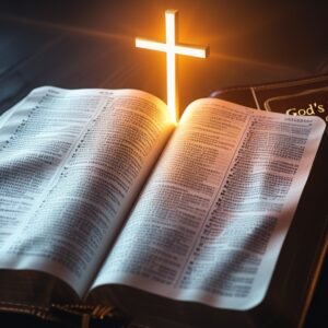 Leonardo Phoenix 10 A Bible lies open on a dark wooden table i 3