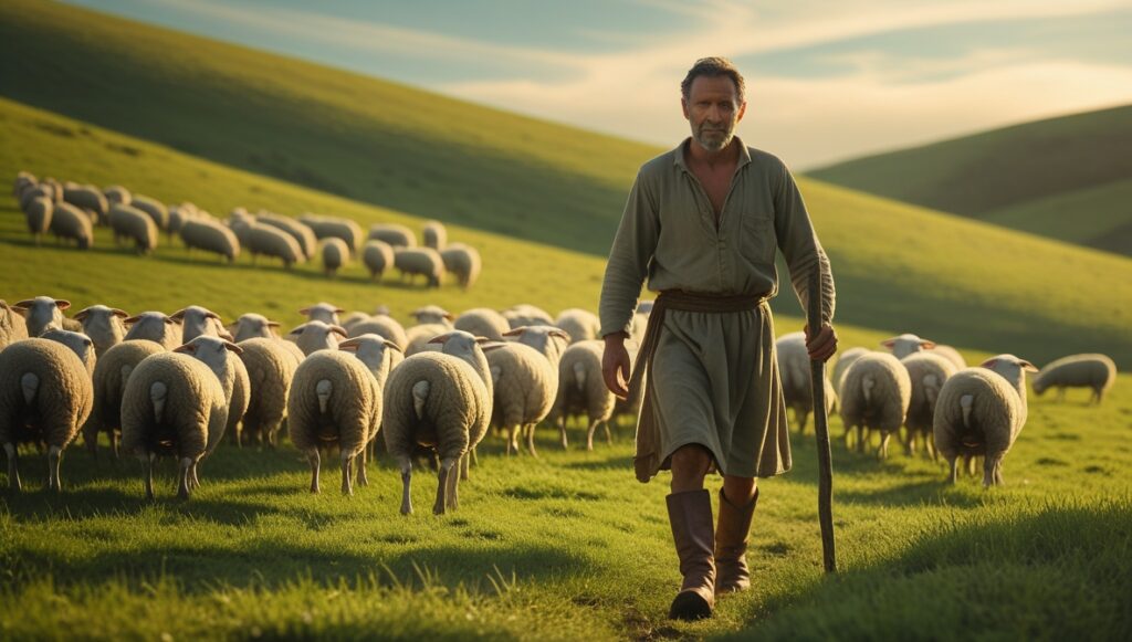 Leonardo Phoenix 10 A lone shepherd with a gentle face and wor 3