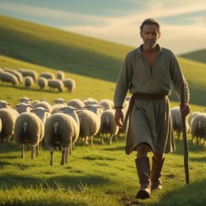 Leonardo Phoenix 10 A lone shepherd with a gentle face and wor 3
