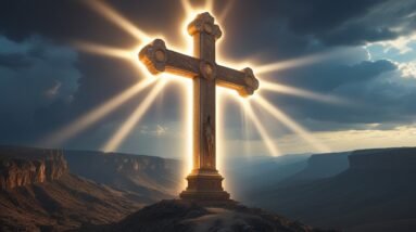 Leonardo Phoenix 10 A majestic glowing cross stands tall over 2