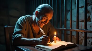 Leonardo Phoenix 10 A prisoner sitting at a small wooden desk 2