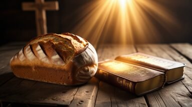 Leonardo Phoenix 10 A rustic loaf of bread with a cracked crus 2