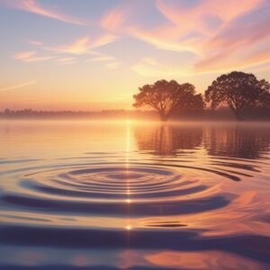 Leonardo Phoenix 10 A serene sunrise unfolding over tranquil w 1
