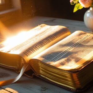 Leonardo Phoenix 10 An open Bible with worn leather cover and 3