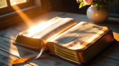 Leonardo Phoenix 10 An open Bible with worn leather cover and 3