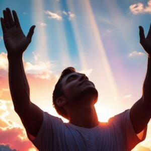 Leonardo Phoenix 10 Hands raised in fervent prayer palms up an 1