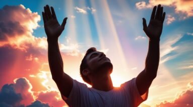 Leonardo Phoenix 10 Hands raised in fervent prayer palms up an 1