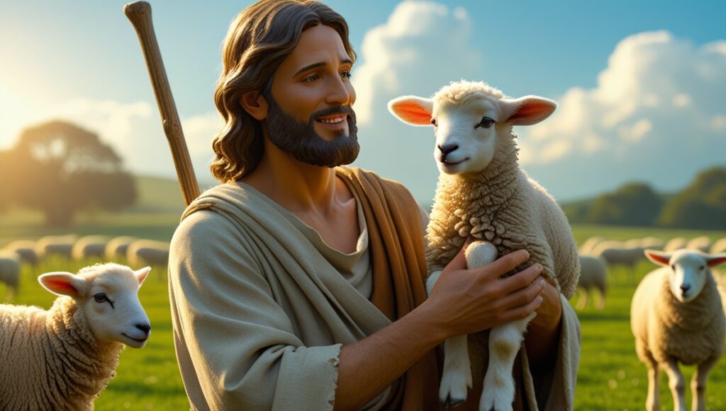Leonardo Phoenix 10 Jesus the Good Shepherd is gently holding 1