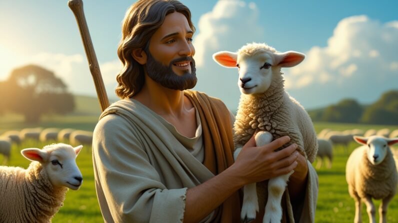 Leonardo Phoenix 10 Jesus the Good Shepherd is gently holding 1