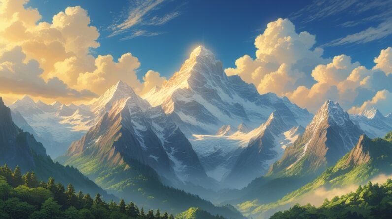 Leonardo Phoenix 10 Majestic mountains with snowcapped peaks a 3