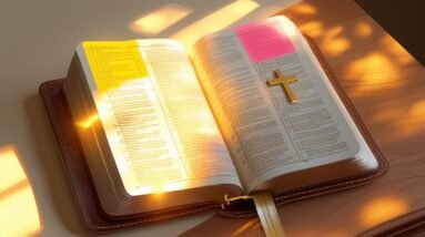 Leonardo Phoenix 10 an open leatherbound Bible with highlighte 2