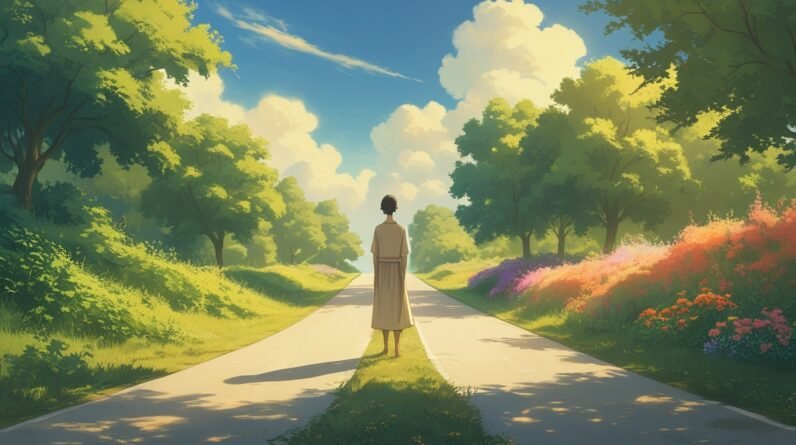 Leonardo Phoenix 10 A lone figure stands at a fork in the road 2