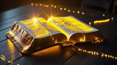 Bible Verses About Assurance of Salvation 2 Leonardo Phoenix 10 A radiant Bible lies open on a dark wooden 0