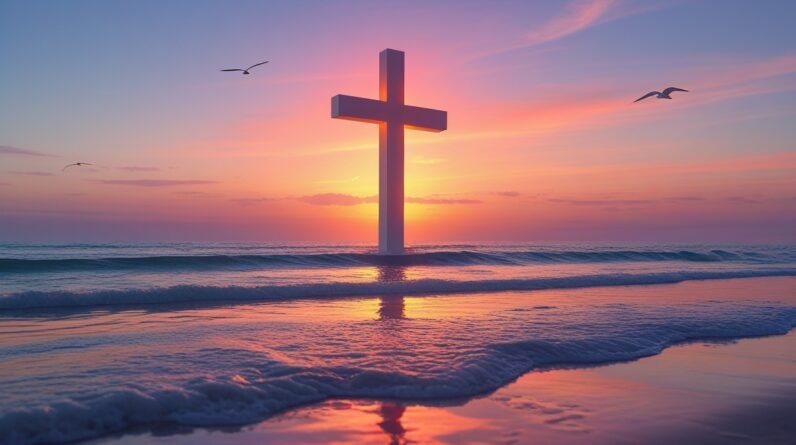 Leonardo Phoenix 10 A serene and majestic peaceful sunset with 0