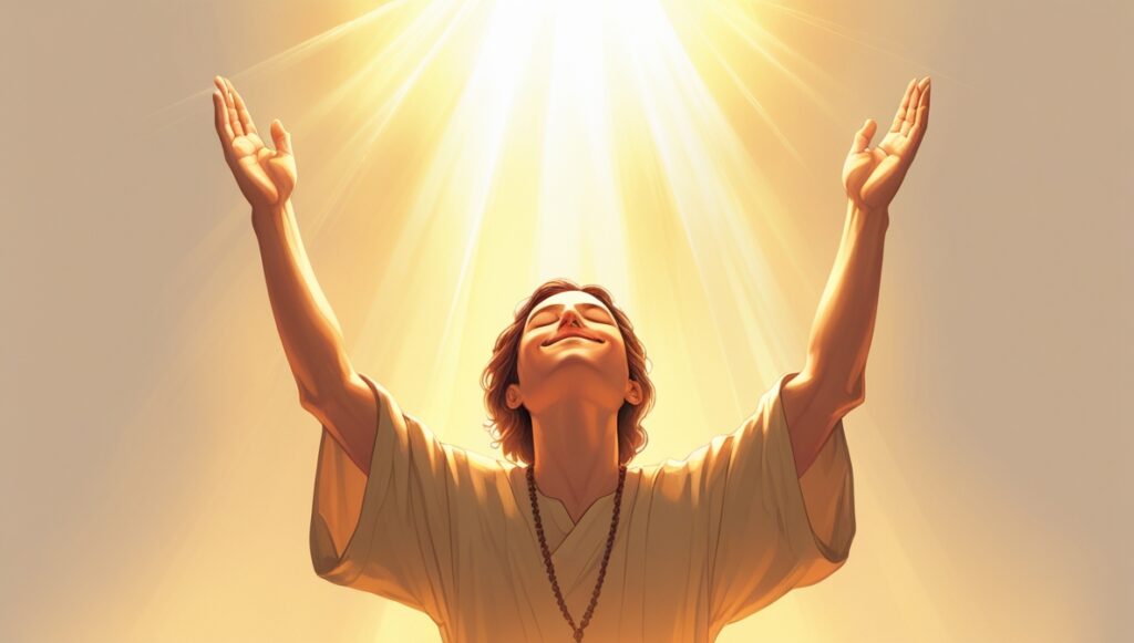 Leonardo Phoenix 10 A serene believer with uplifted arms and c 3