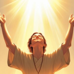 Leonardo Phoenix 10 A serene believer with uplifted arms and c 3