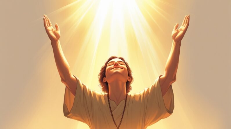 Leonardo Phoenix 10 A serene believer with uplifted arms and c 3