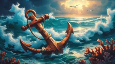 Anchored in Hope (Hebrews 6:19) 8 Leonardo Phoenix 10 An anchor withrustic metal texture and wor 1