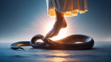 The God of Peace Will Soon Crush Satan (Romans 16:20) 46 Phoenix 10 A majestic foot of brilliant light emitting a warm 3