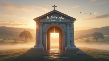 The Living Hope (1 Peter 1:3) 5 Phoenix 10 A serene sunrise over a tranquil empty tomb with so 2