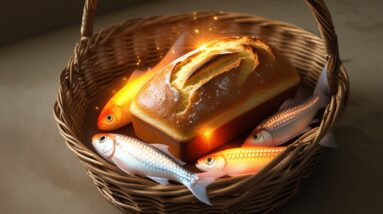 God’s Provision in Times of Scarcity 17 Phoenix 10 A woven wicker basket with a small freshly baked lo 3