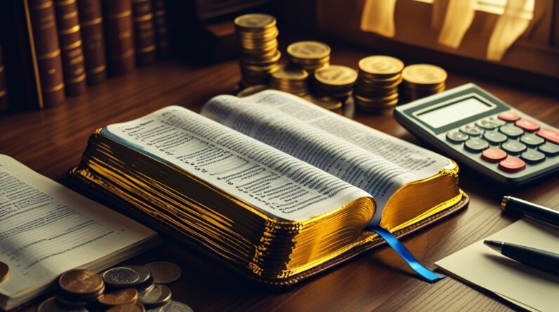 Phoenix 10 An open Bible with a leatherbound cover and goldene 0