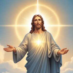 Phoenix 10 Jesus the Light a serene and majestic figure stands 2 1