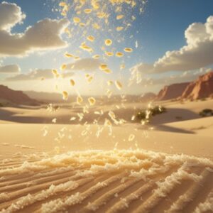 Phoenix 10 Manna falling from heaven in soft golden light blan 2