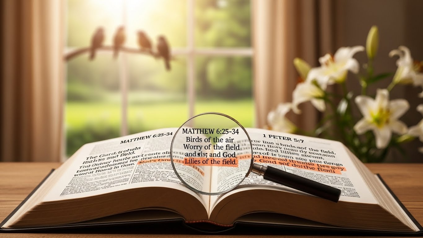 What Does The Bible Say About Worry? (Matthew 6:25-34, 1 Peter 5:7) 1 Bible Verses About Worry