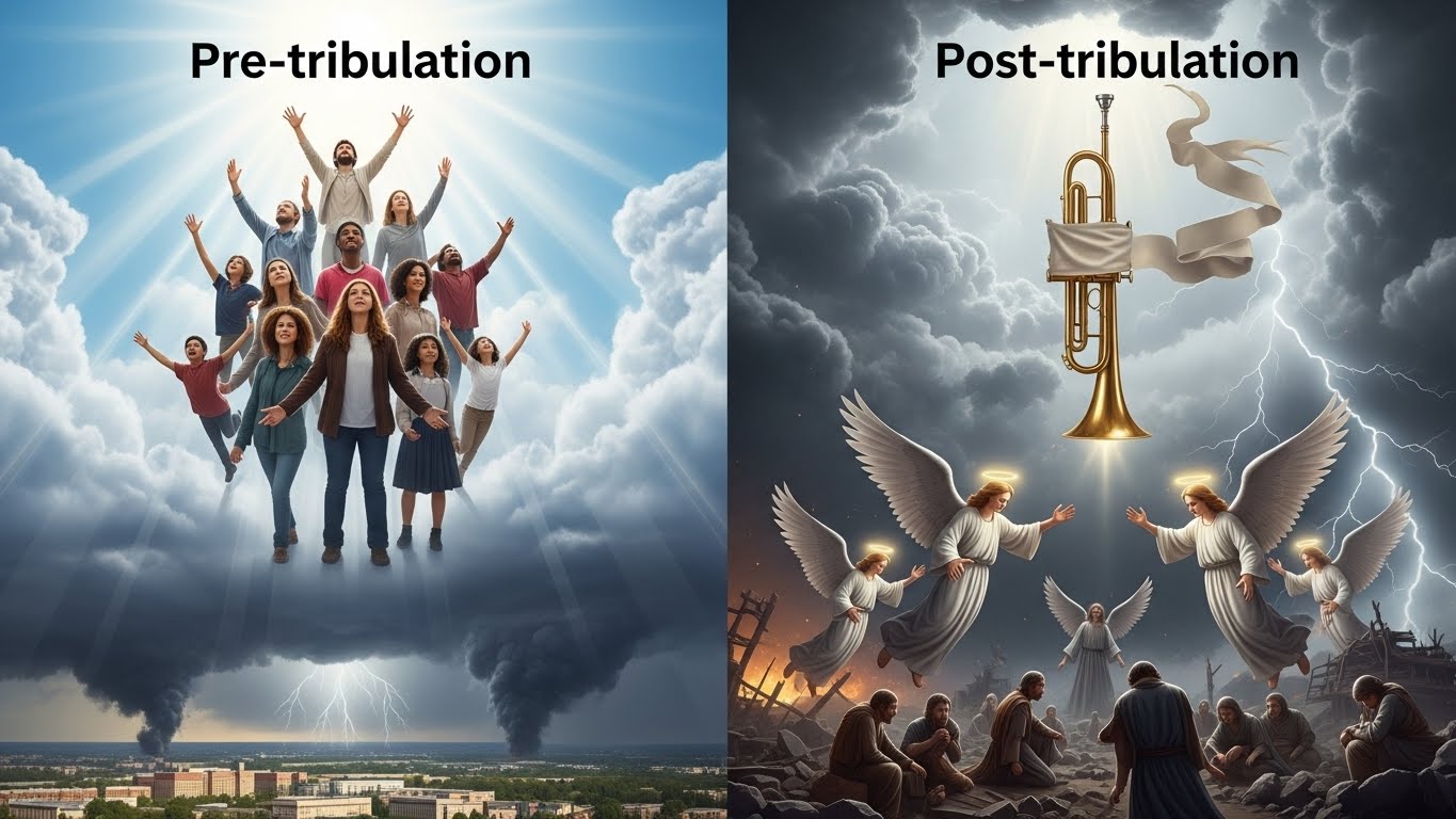What Is The Difference Between Pre-tribulation And Post-tribulation Rapture? (1 Thessalonians 4:16-17, Matthew 24:29-31) 3 Pre-tribulation vs Post-tribulation rapture