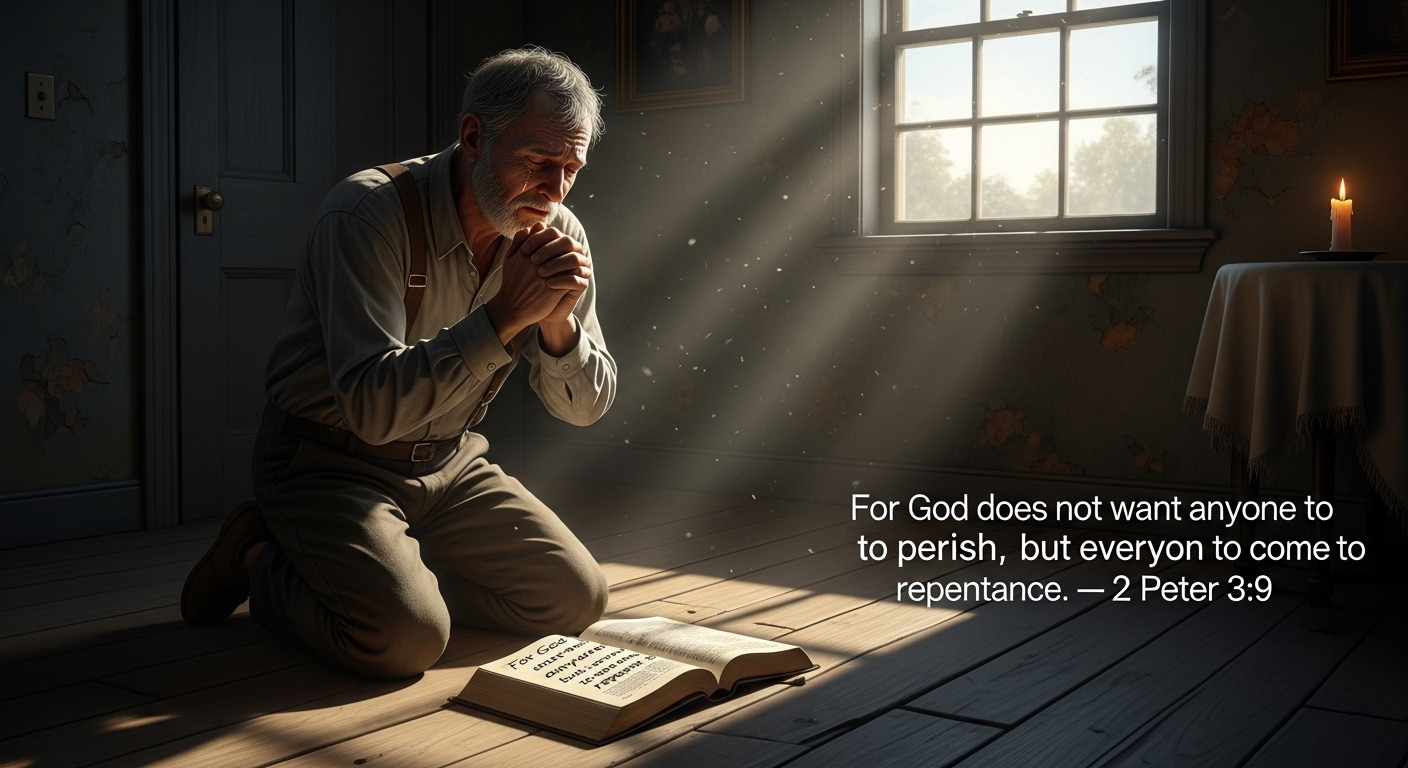 "For God does not want anyone to perish, but everyone to come to repentance." — 2 Peter 3:9