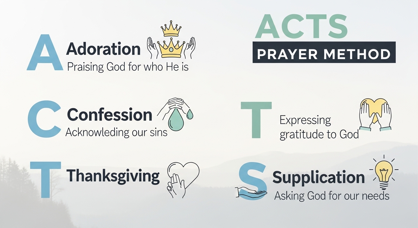 The ACTS Prayer Method Explained (Adoration, Confession, Thanksgiving, Supplication) 1 Image fx 35