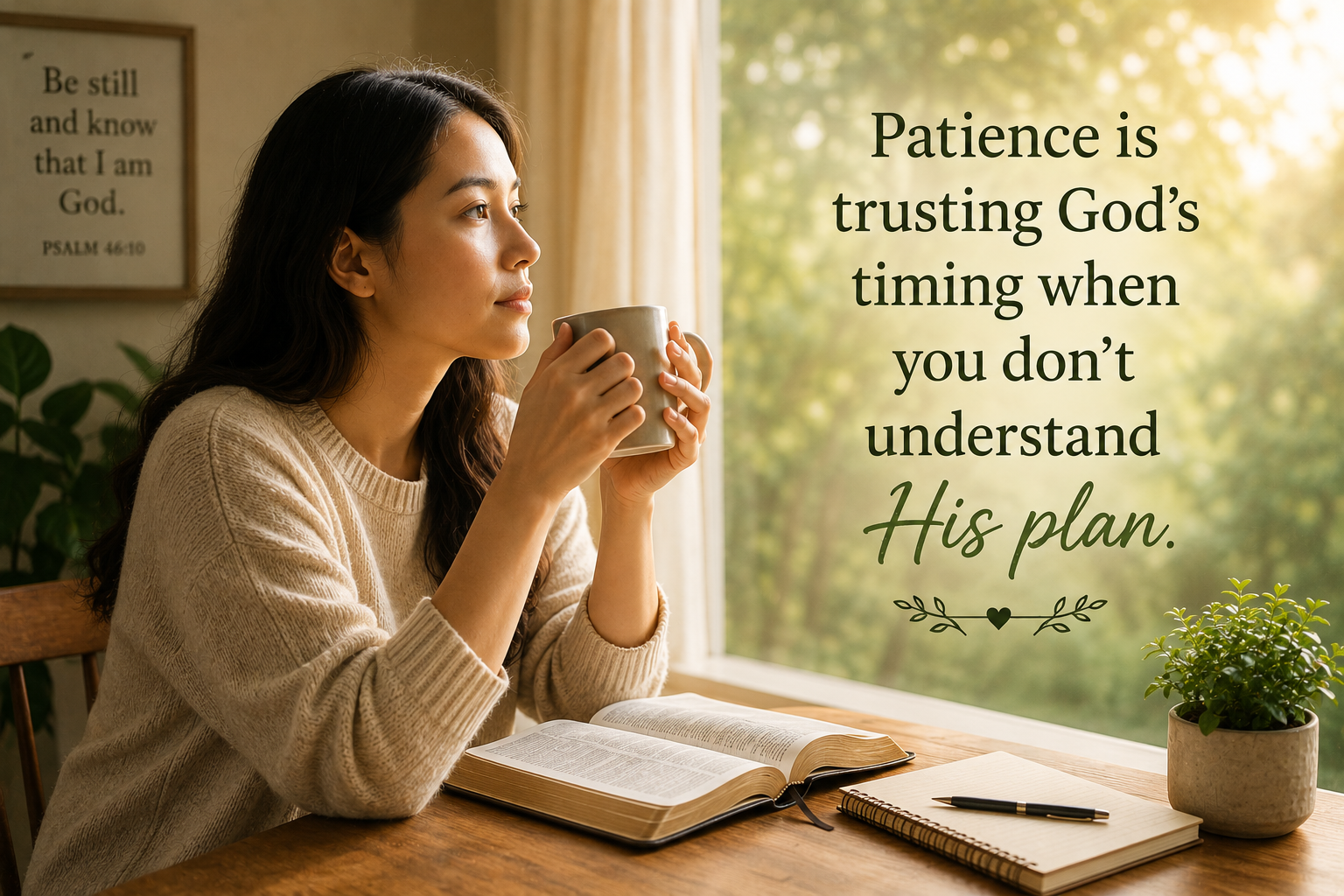 Patience as a fruit of the Spirit means trusting God's timing