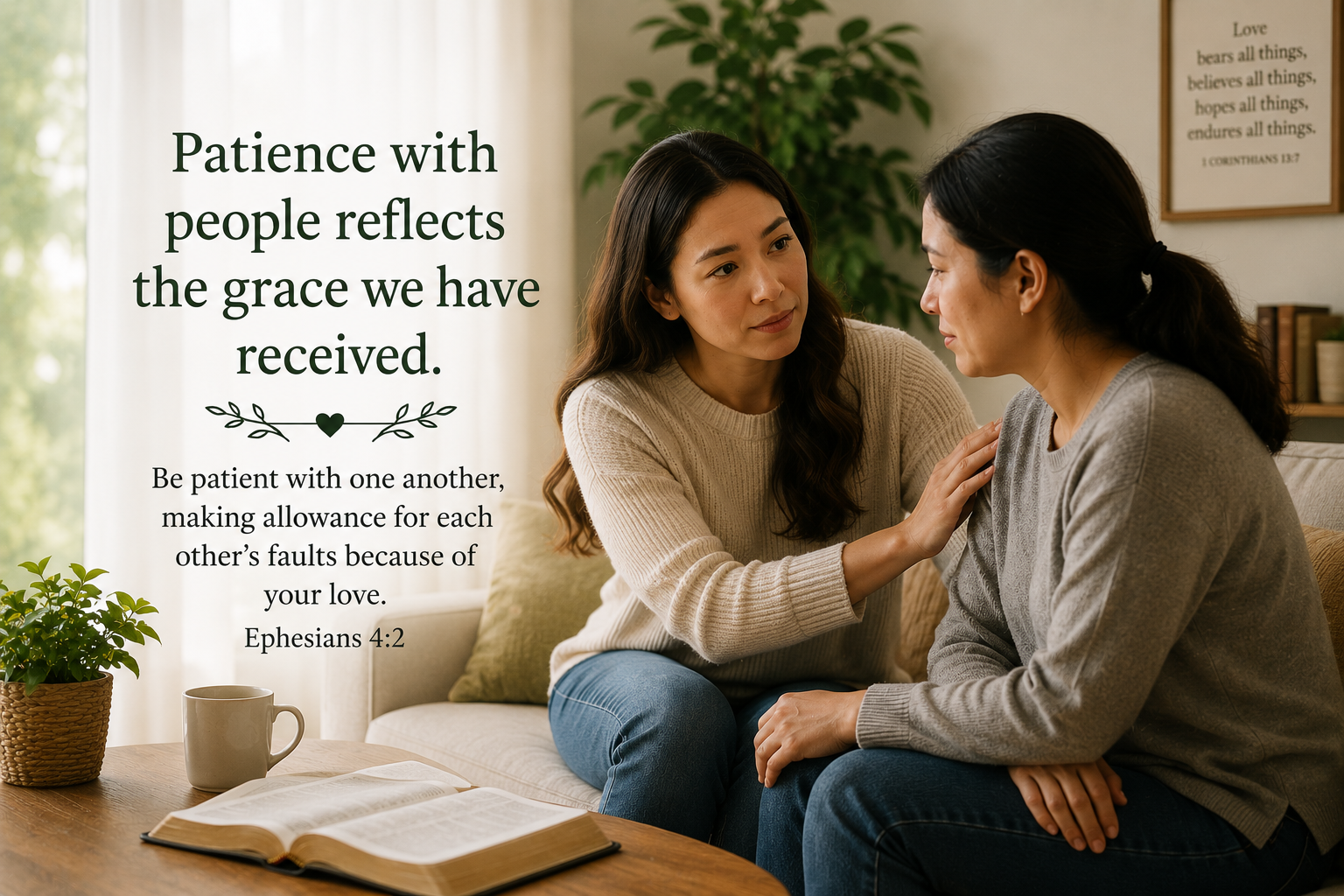 Patience as a fruit of the Spirit shown through patience with other people