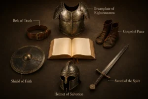 armor of god pieces open bible