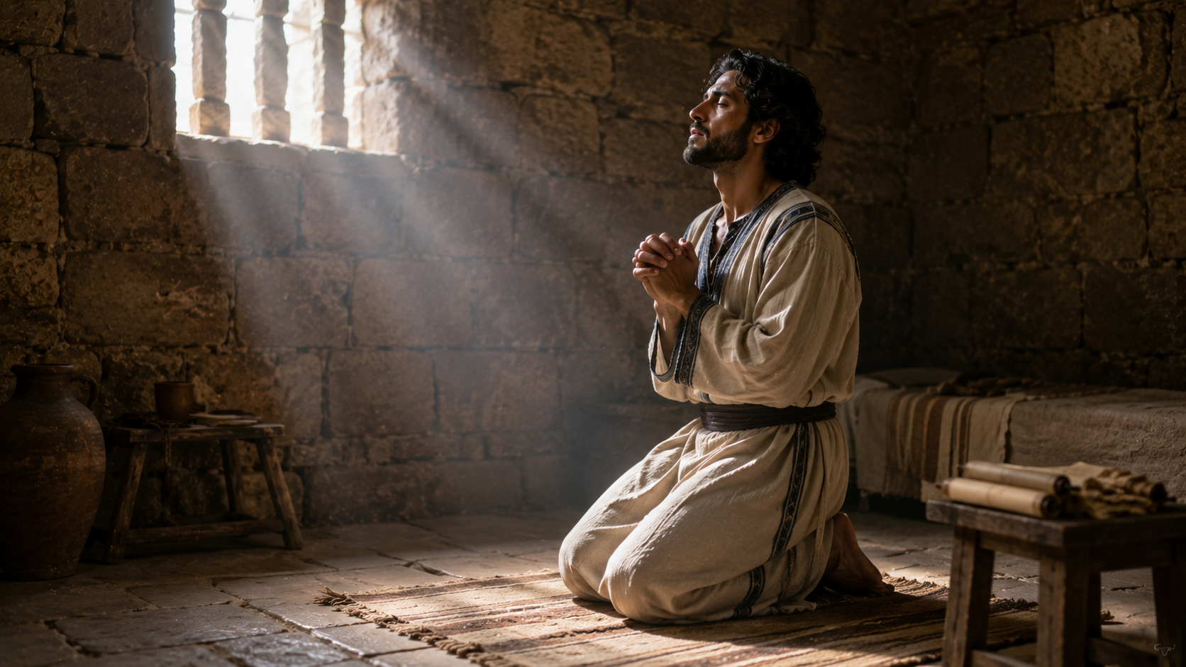 Daniel Continuing to Pray Despite the King's Decree
