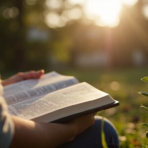 New believer reading the Bible and growing in faith