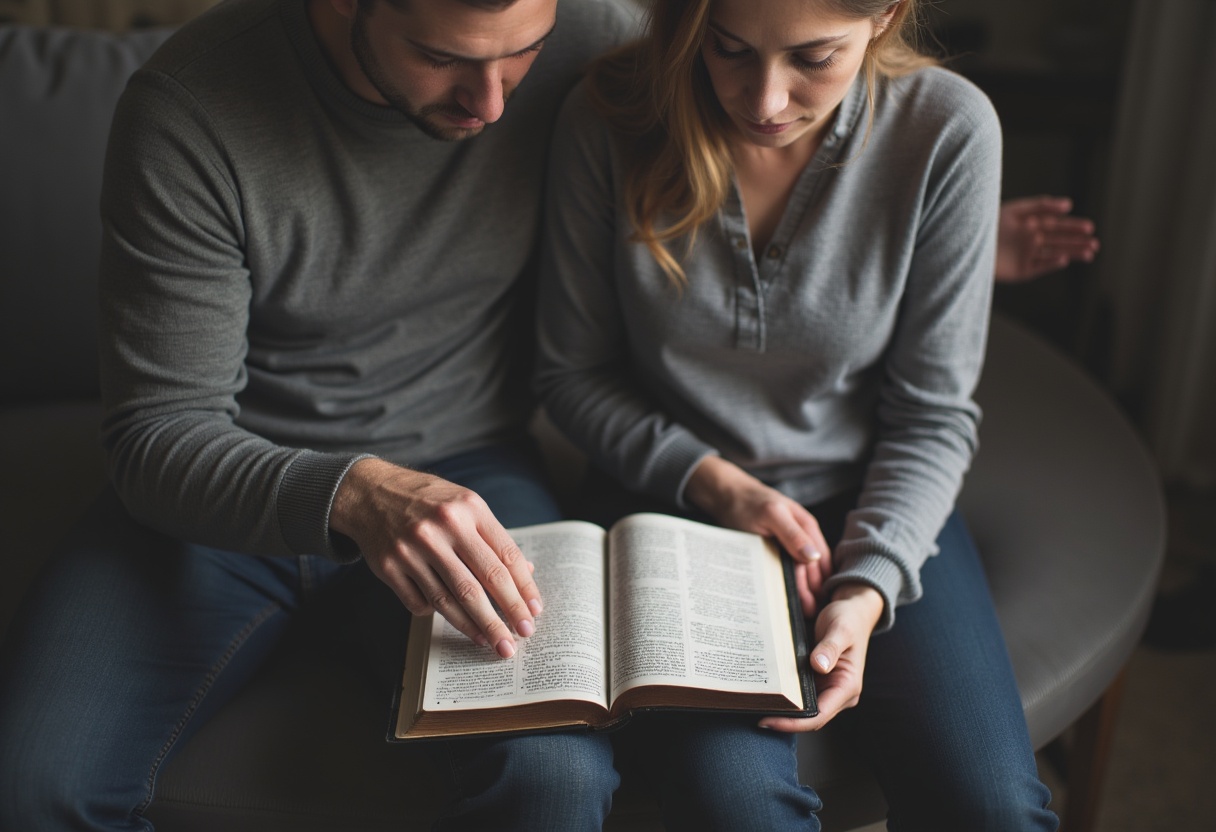 Christian husband and wife seeking spiritual growth together